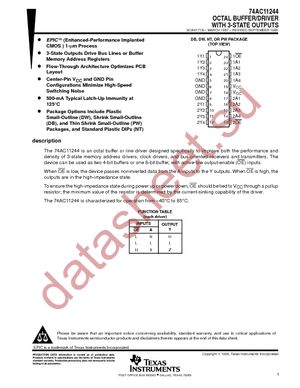 74AC11244PWE4 datasheet  